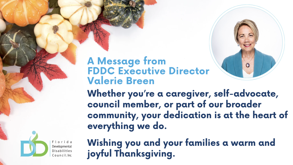 Thanksgiving Message from the FDDC